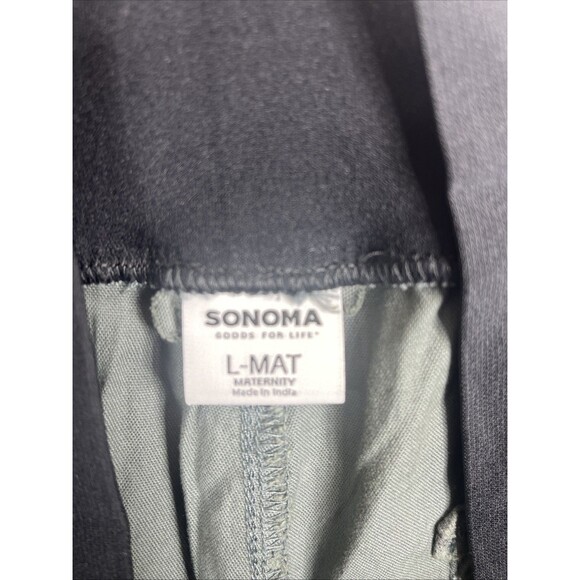 Sonoma Over the Belly Utility Jogger Maternity Pants Zip Hem Gray Size Large NEW - Picture 5 of 12